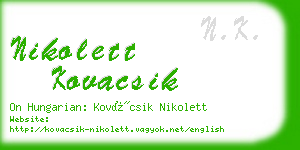 nikolett kovacsik business card